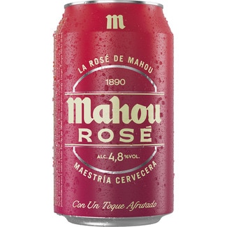 cerveza rosa tipo Lager con un toque afrutado lata 33 cl - Mahou Rose