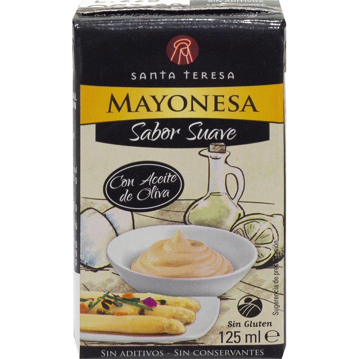 mayonesa fresca sabor suave con aceite de oliva sin aditivos sin gluten envase 125 ml