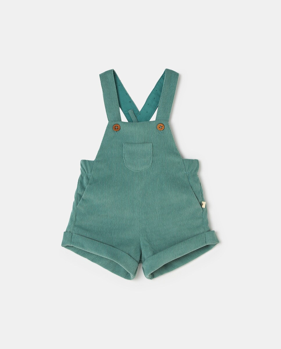 Salopette courte micro côtelé