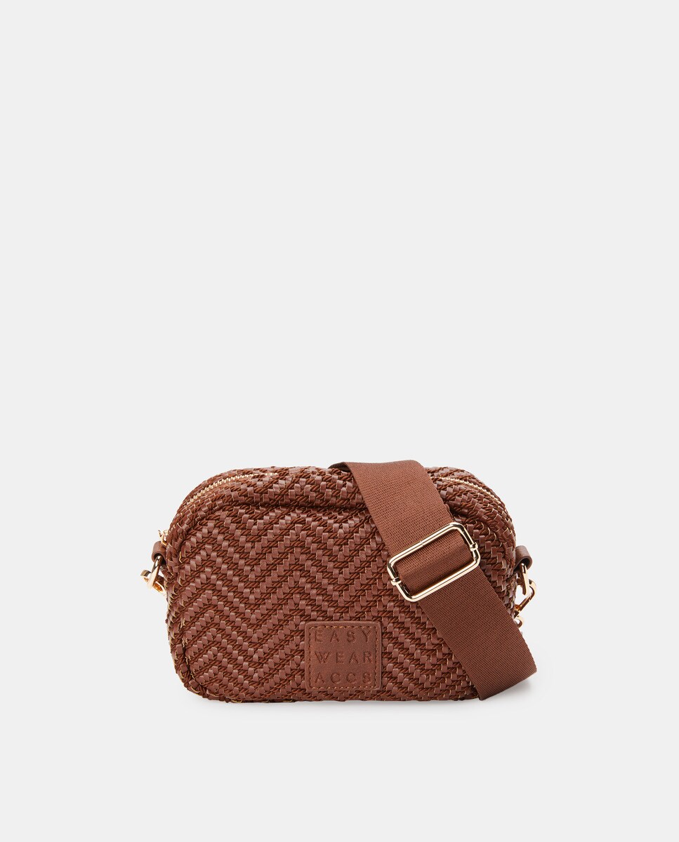 Sac à bandoulière tressé avec deux anses