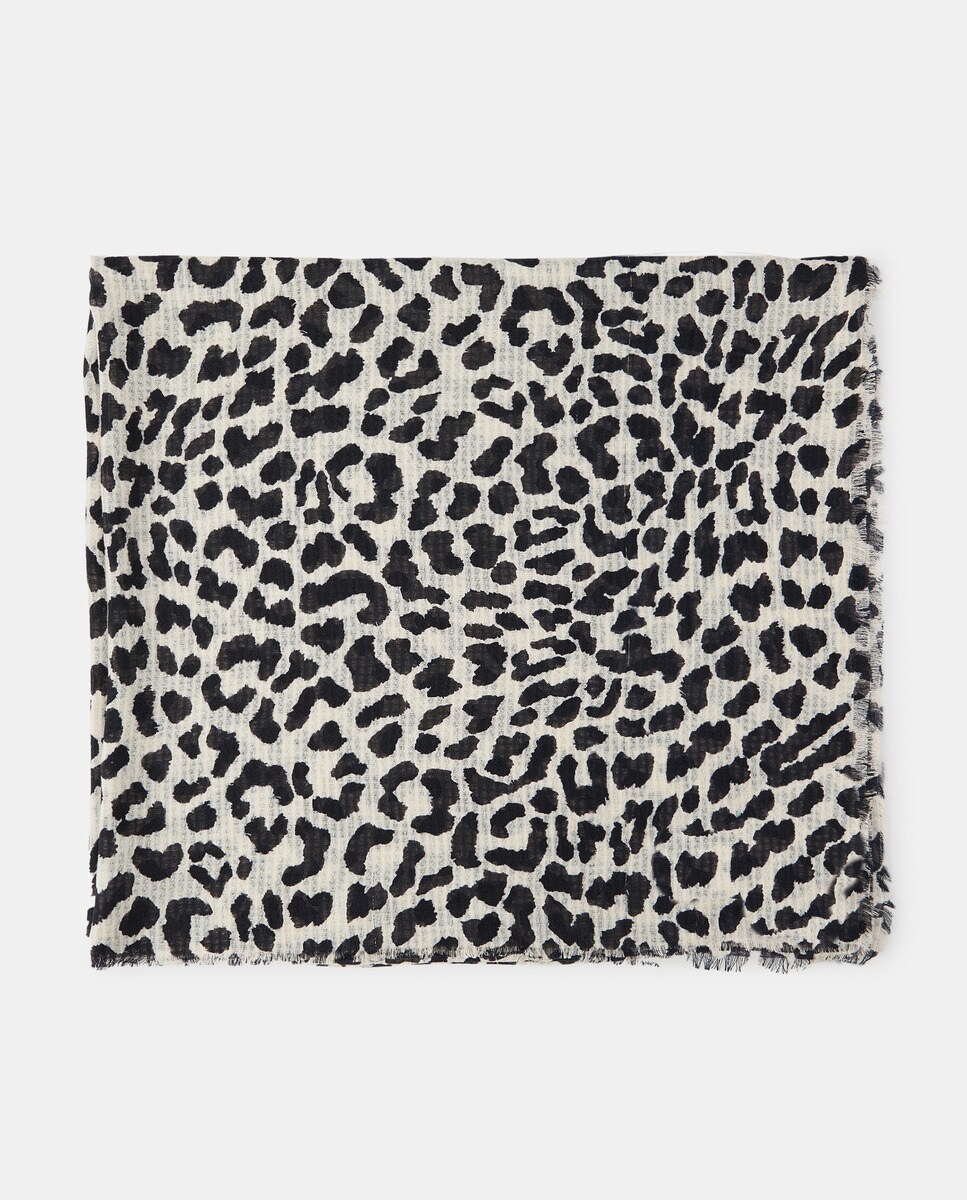 Foulard imprimé fleurs sur fond