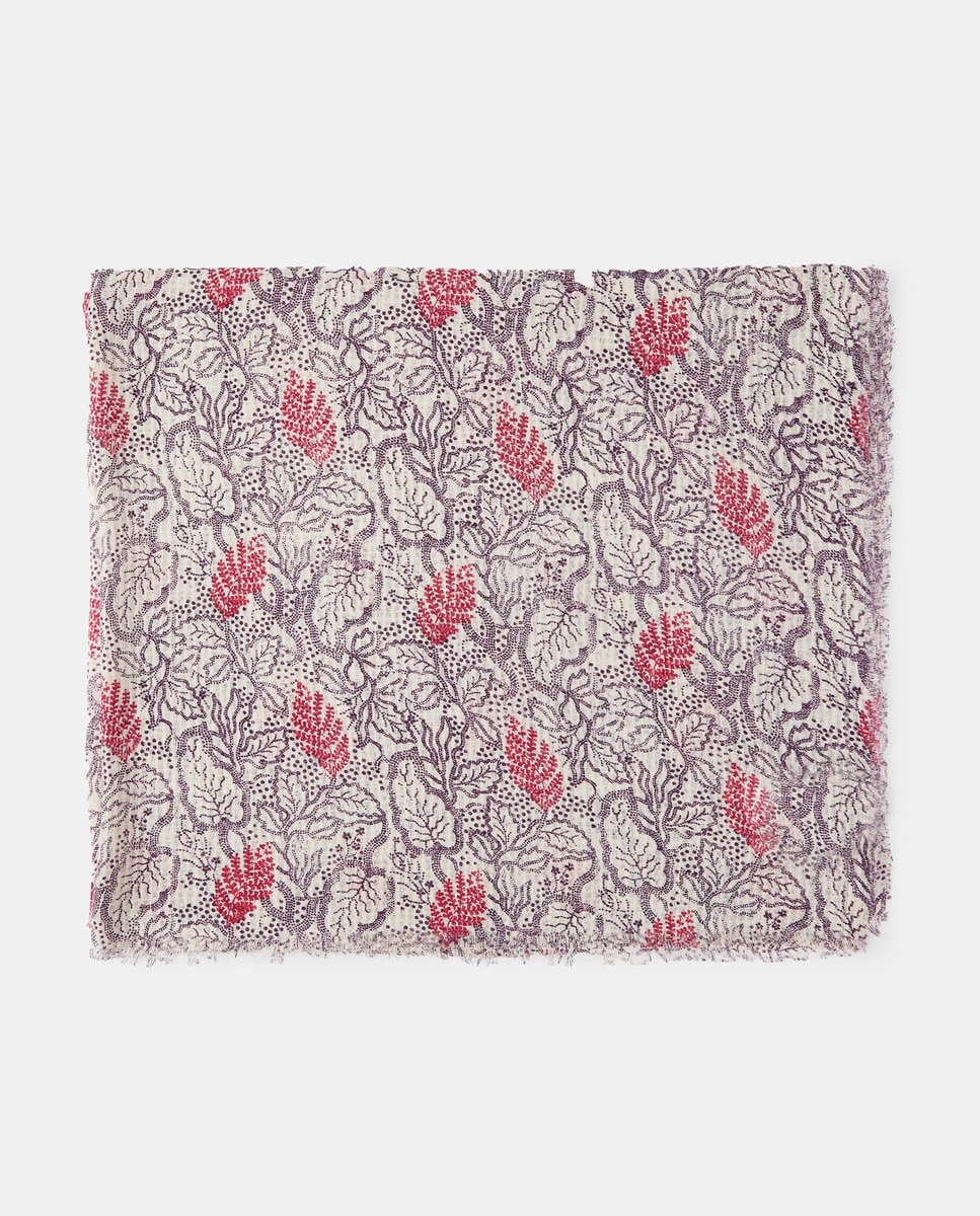 Foulard à imprimé végétal