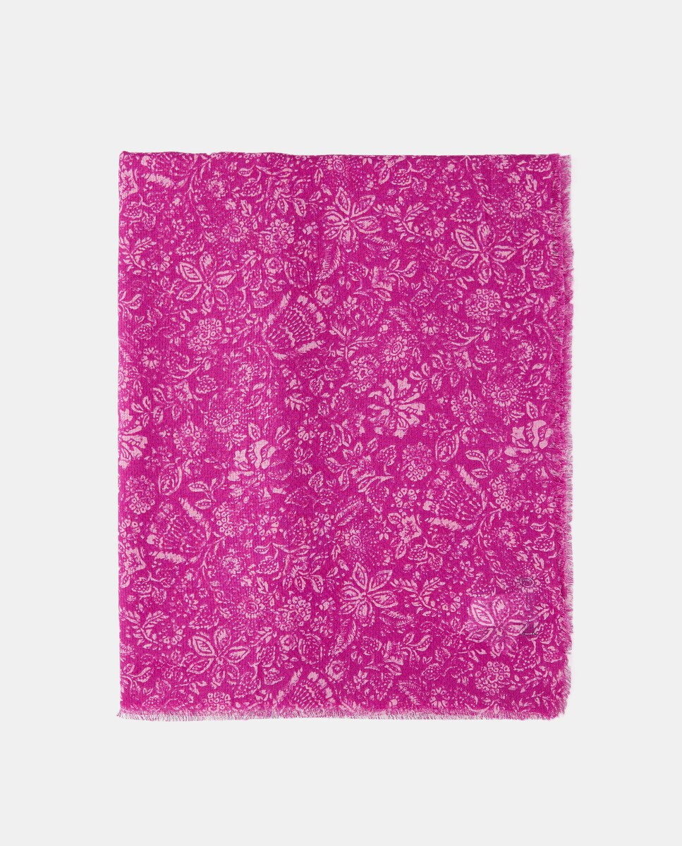 Foulard à imprimé fleurs ton sur ton