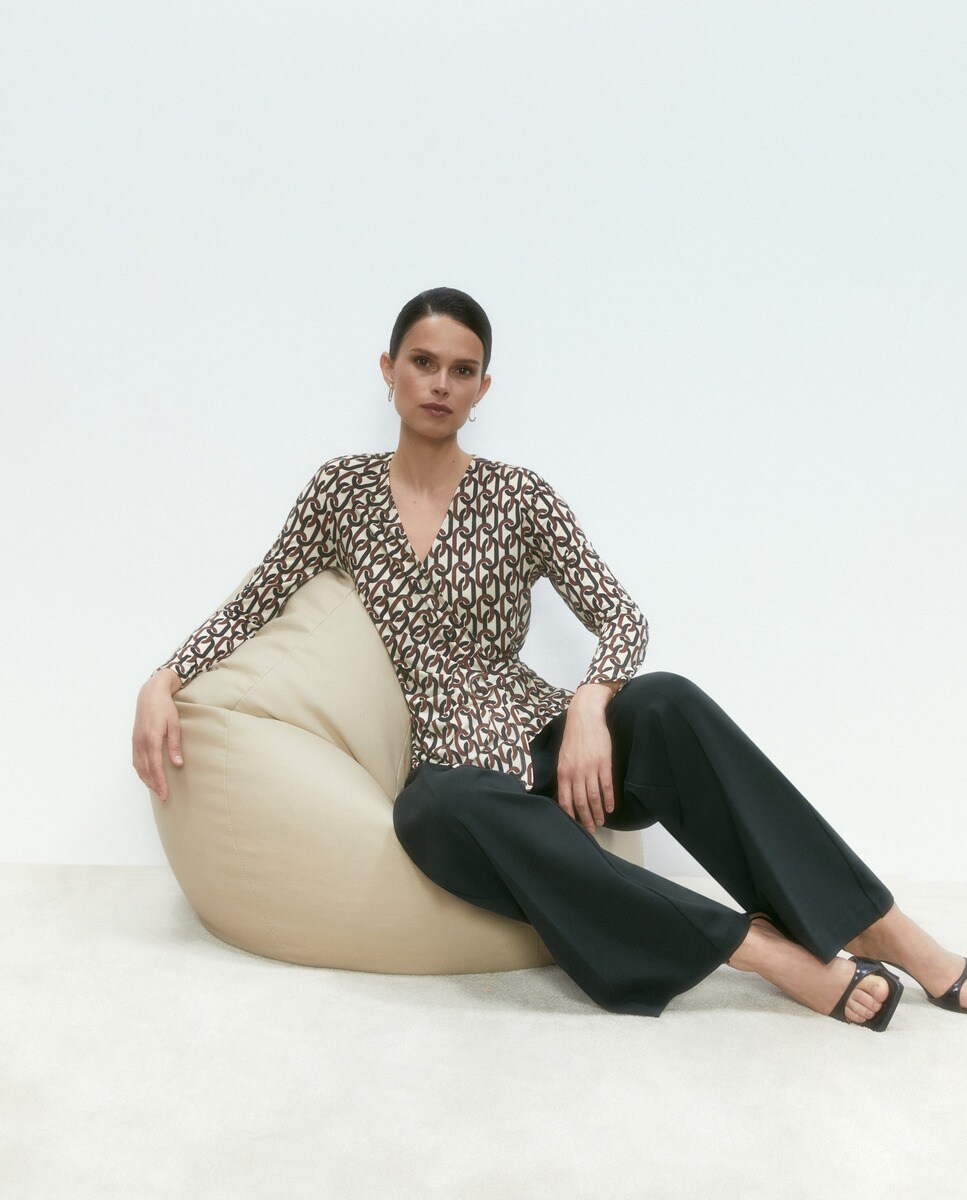 Tshirt drapé imprimé