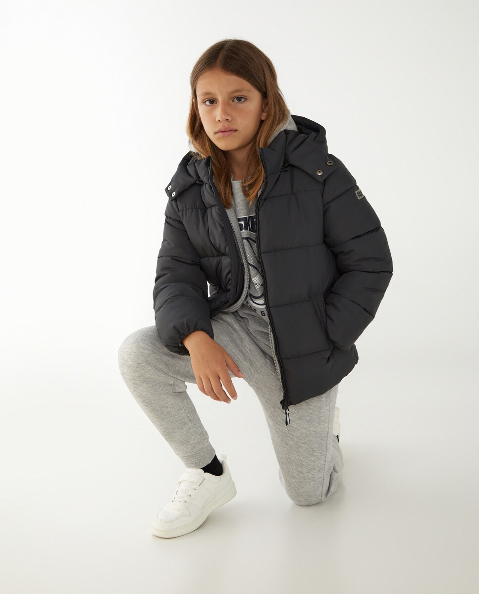 Parka basique matelassée unie