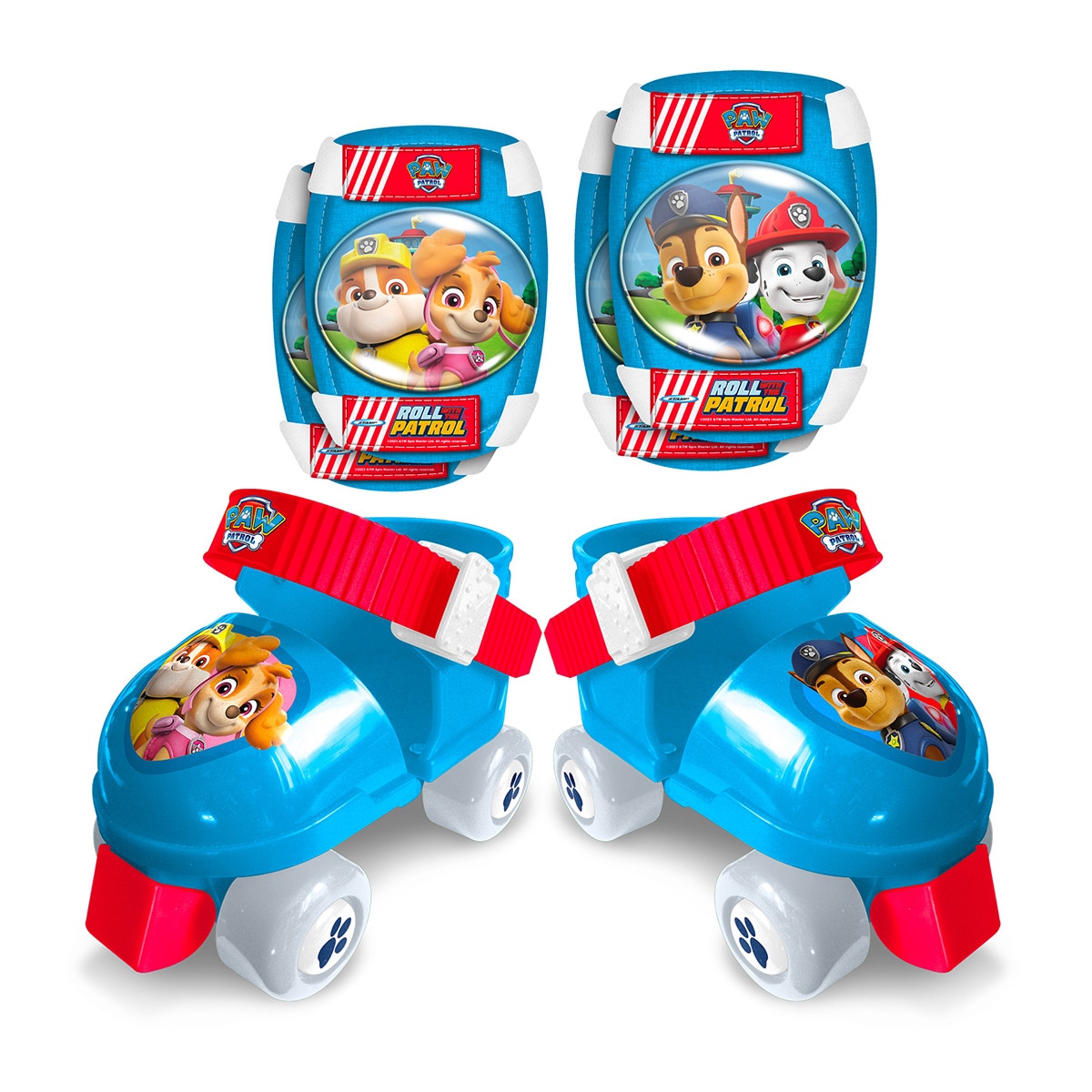Toy Patines Peppa Paw Patrol Juguetes Patines Con Rodilleras Y