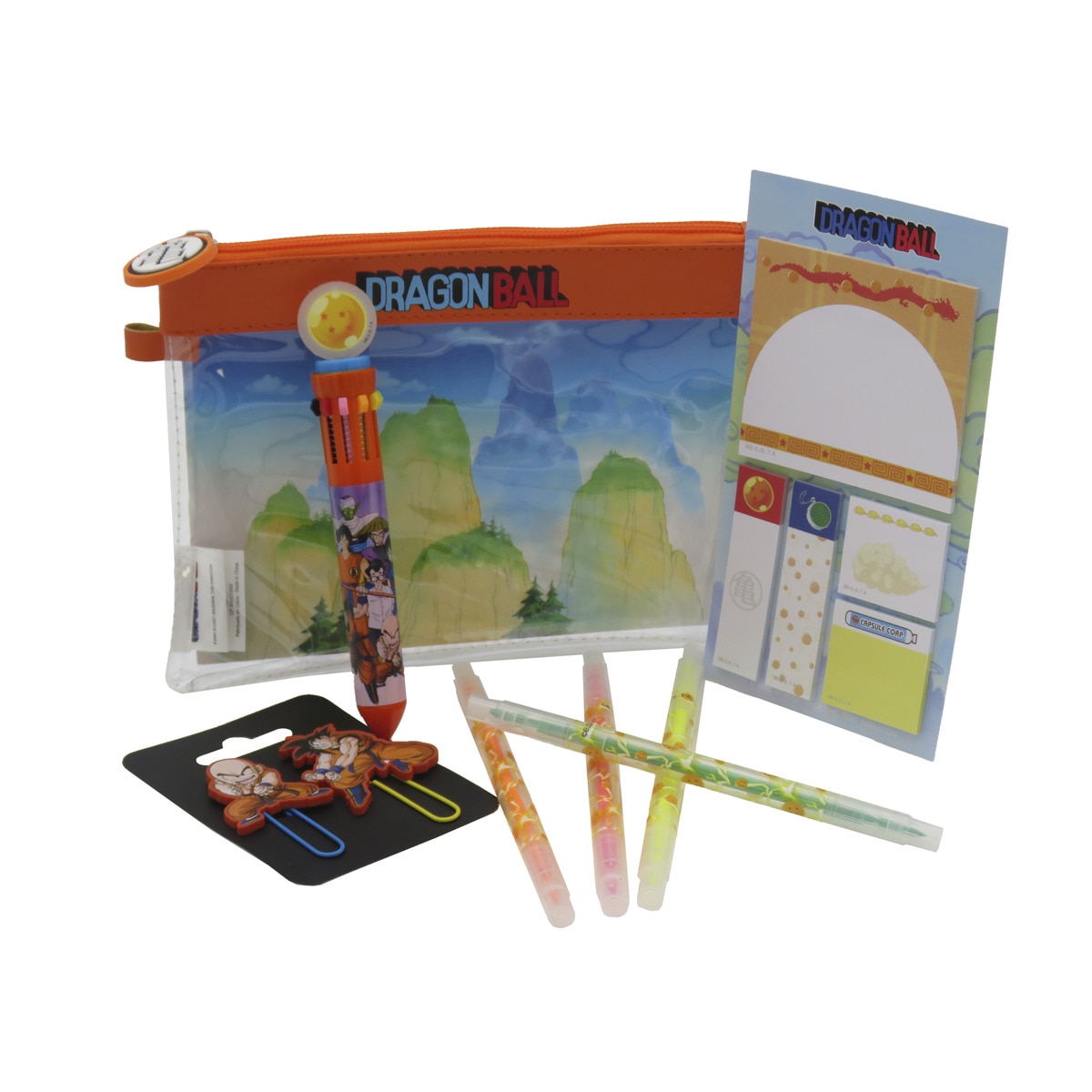 Imagem 0 de Conjunto de Acessórios Jumbo com Material de Papelaria Dragon Ball - Azul/Multicolor.