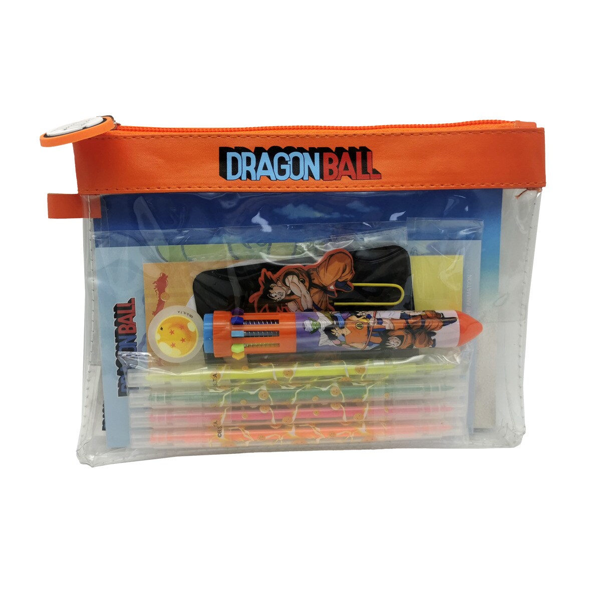 Conjunto de Acessórios Jumbo com Material de Papelaria Dragon Ball - Azul/Multicolor. 2