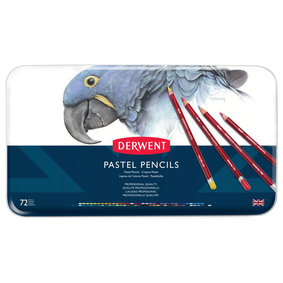Caixa Metálica de 72 Lápis - Pastel 2