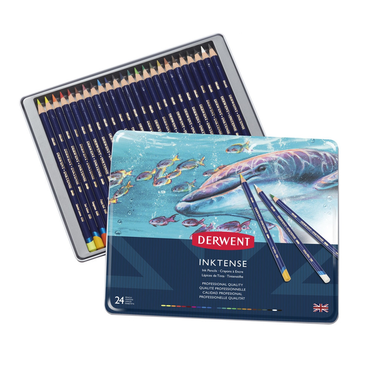 Caixa Metálica de 24 Lápis Inktense 1