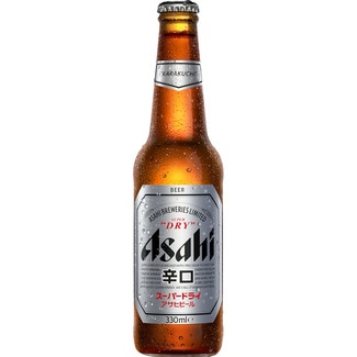 cerveza rubia artesana variedad Super Dry de Japón botella 33 cl - Asahi