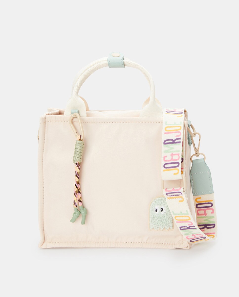 Petit sac cabas en nylon recyclé avec longue anse