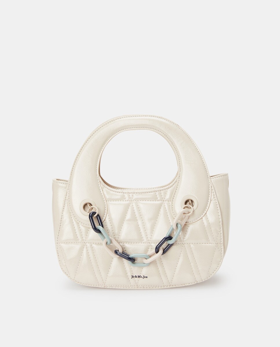 Petit sac cabas matelassé avec bandoulière amovible