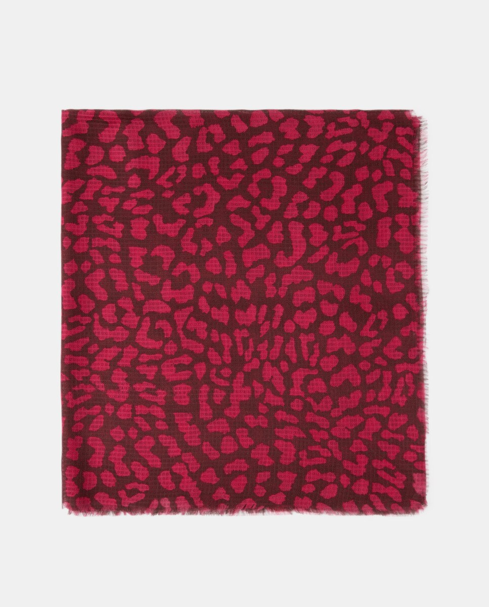 Foulard imprimé fleurs sur fond lilas