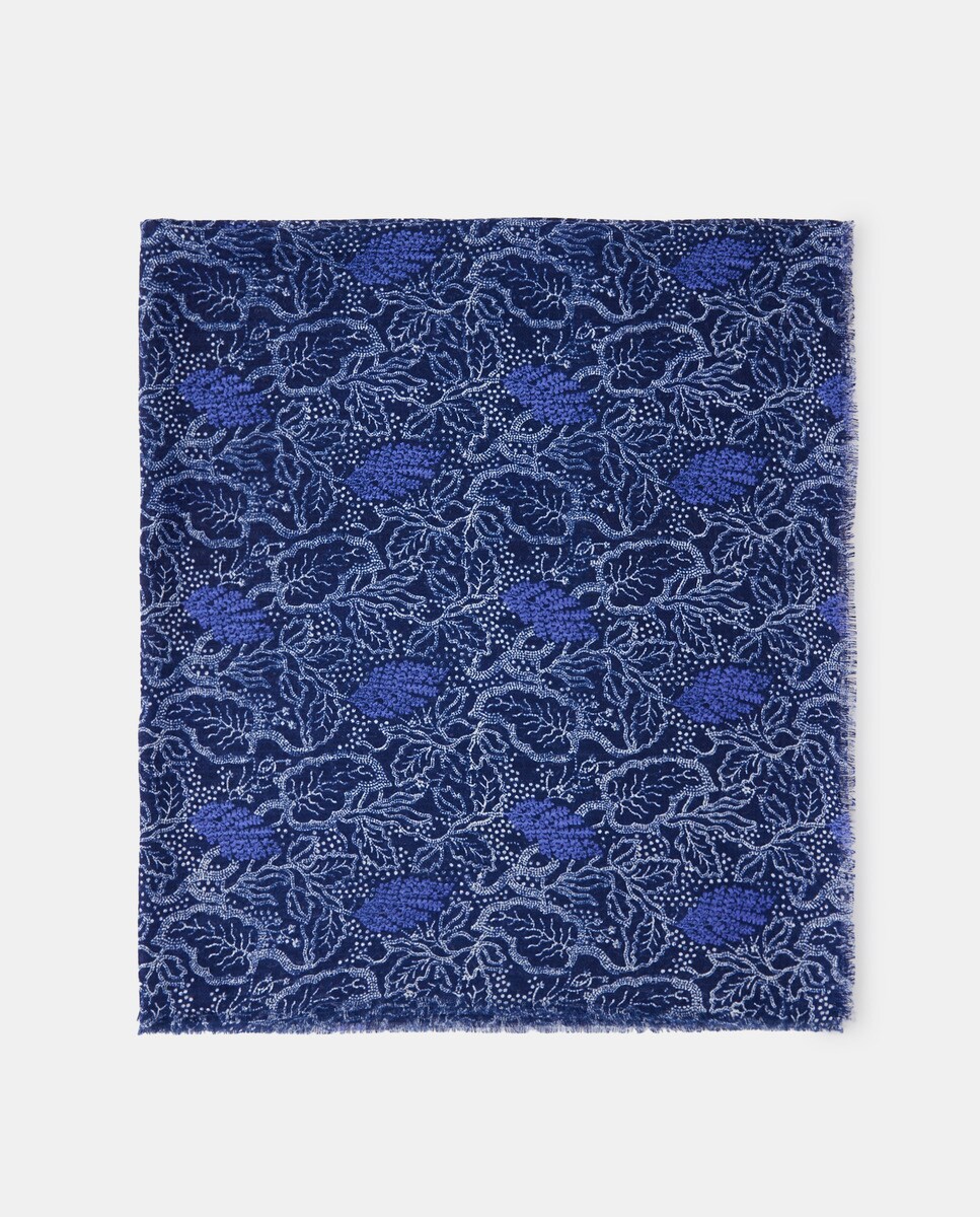 Foulard à imprimé végétal