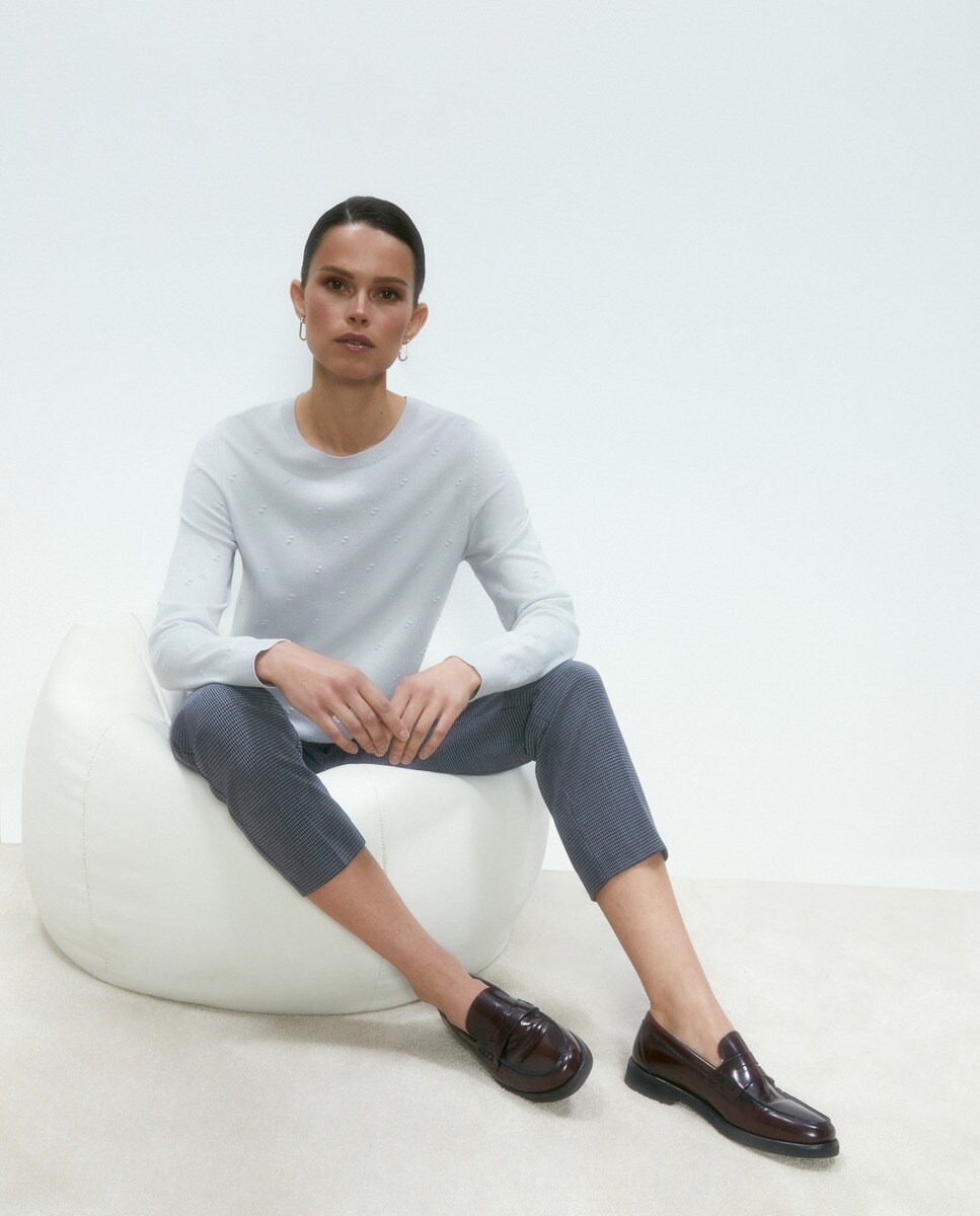 Pull en plumetis uni