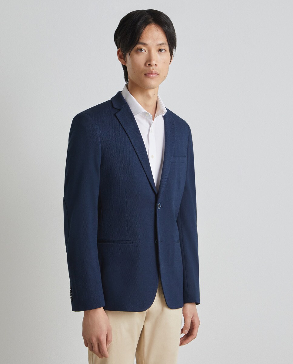 Blazer en maille piquée