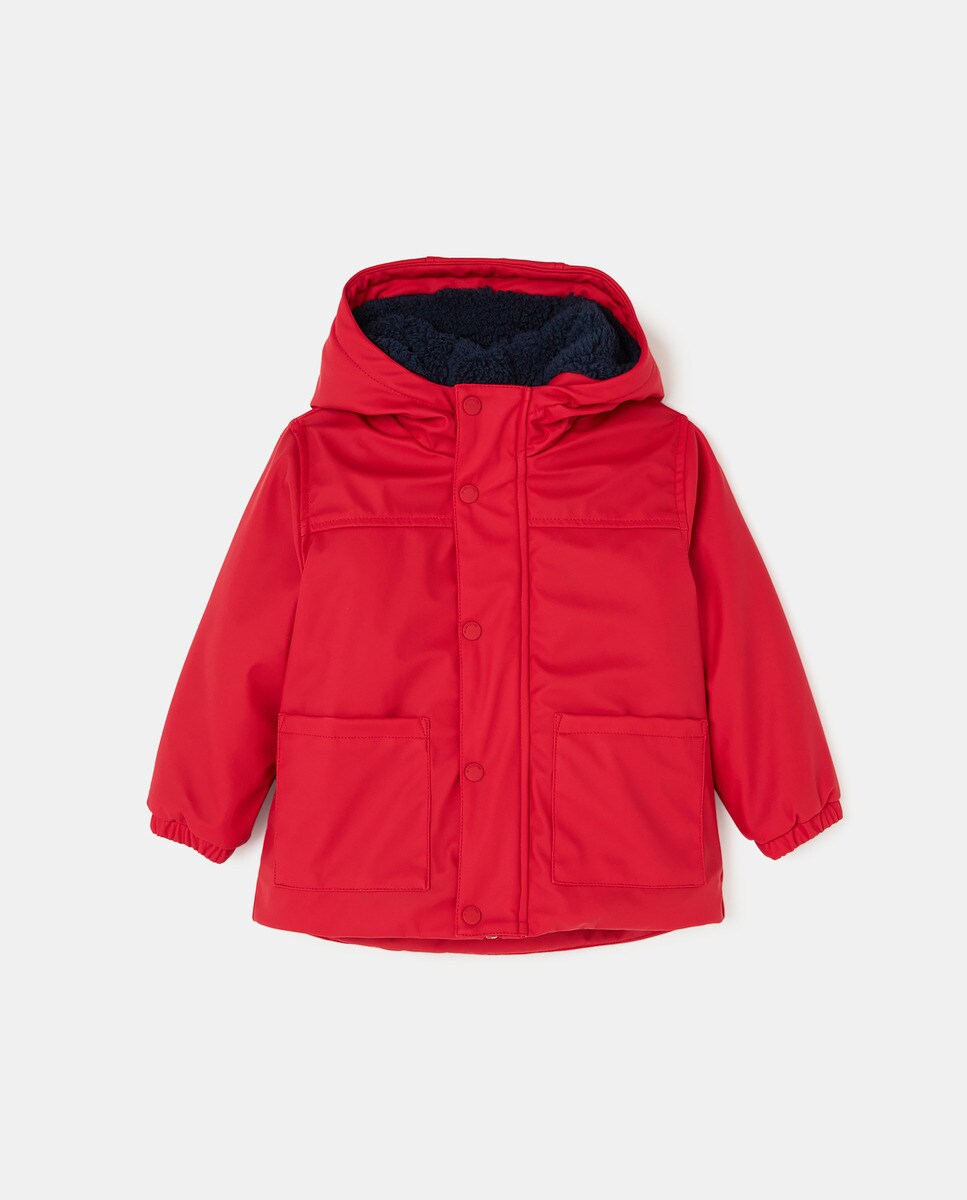 Parka légère enduite unie