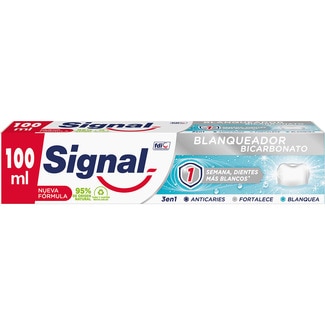 pasta de dientes blanqueadora bicarbonato 3 en 1 tubo 100 ml - Signal