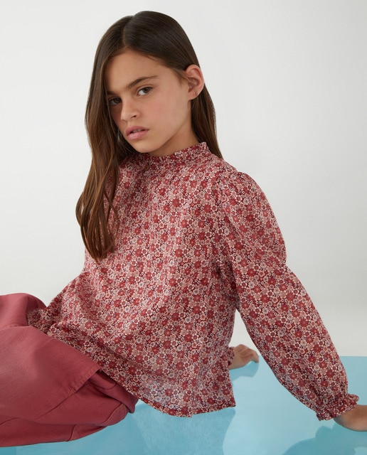 blusa roja el corte ingles