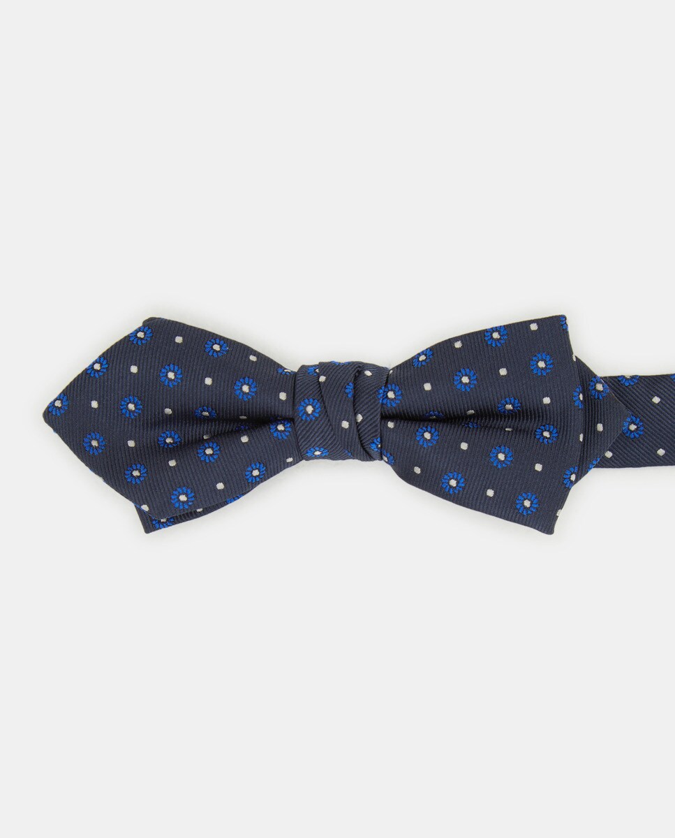 N?ud papillon à petit imprimé géométrique