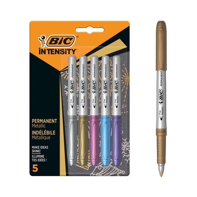 Imagen 0 de Pack 5 Marcadores Permanentes  Marking Metallic  BIC