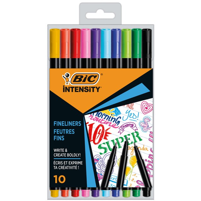 Imagen 0 de Pack de 12 Rotuladores Punta Fina  Intensity Fine BIC