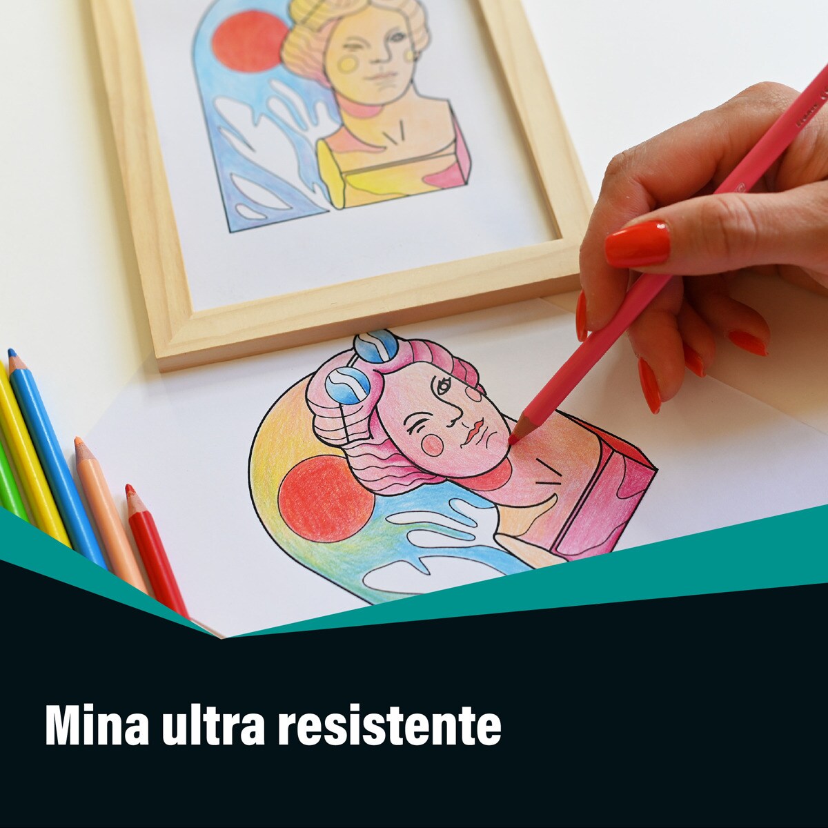 Pack de 24 Lápis de Cores para Colorir, Mina Intensity - 1,3 mm Multicolor-2