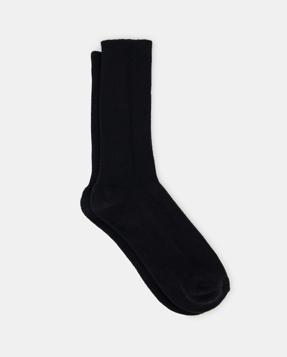 Pack 2 calcetines de mujer canalé Negro-1