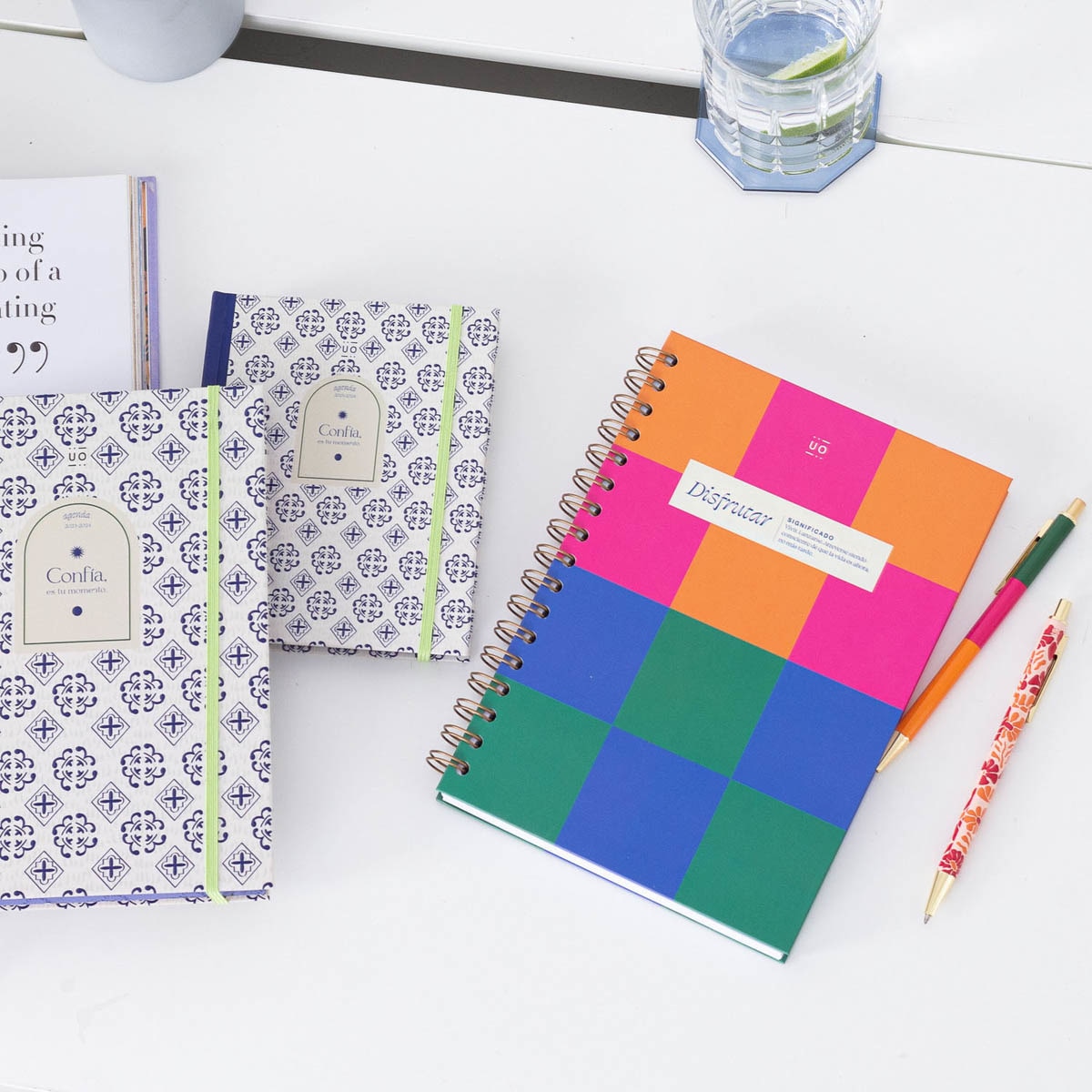 Bloco Espiral de Capa Dura 200 Páginas Disfrutar Espanhol - 150x220 mm - Multicolor Multicolor-2