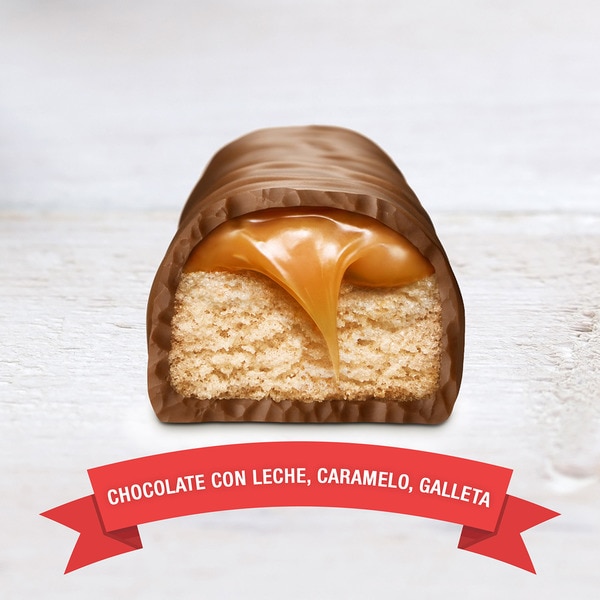 barrita de chocolate y caramelo unidad 50 g