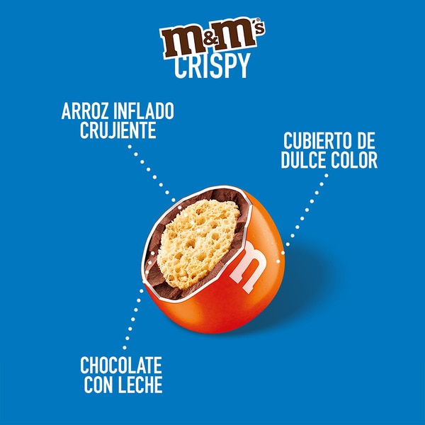 Crispy arroz crujiente recubierto de chocolate con leche y azúcar de colores bolsa 340 g