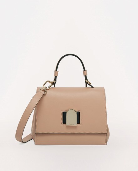 Bolso De Piel Auténtica Para Mujer - Estilo Vintage En Color Coñac, Tamaño Mediano