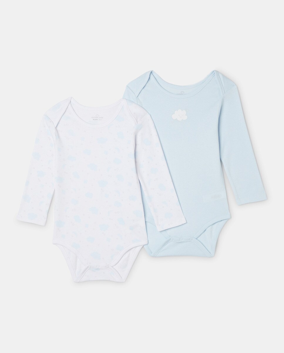 Lot de 2 bodies nuages manches longues