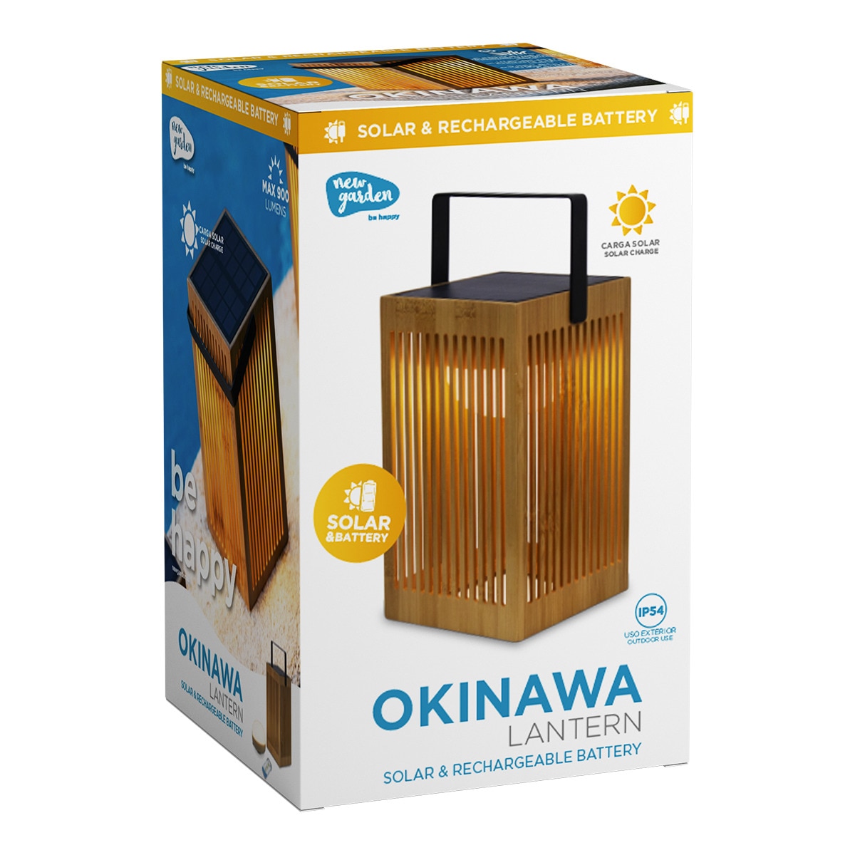 Farol de mano solar exterior Okinawa Lantern New Garden Natural-8
