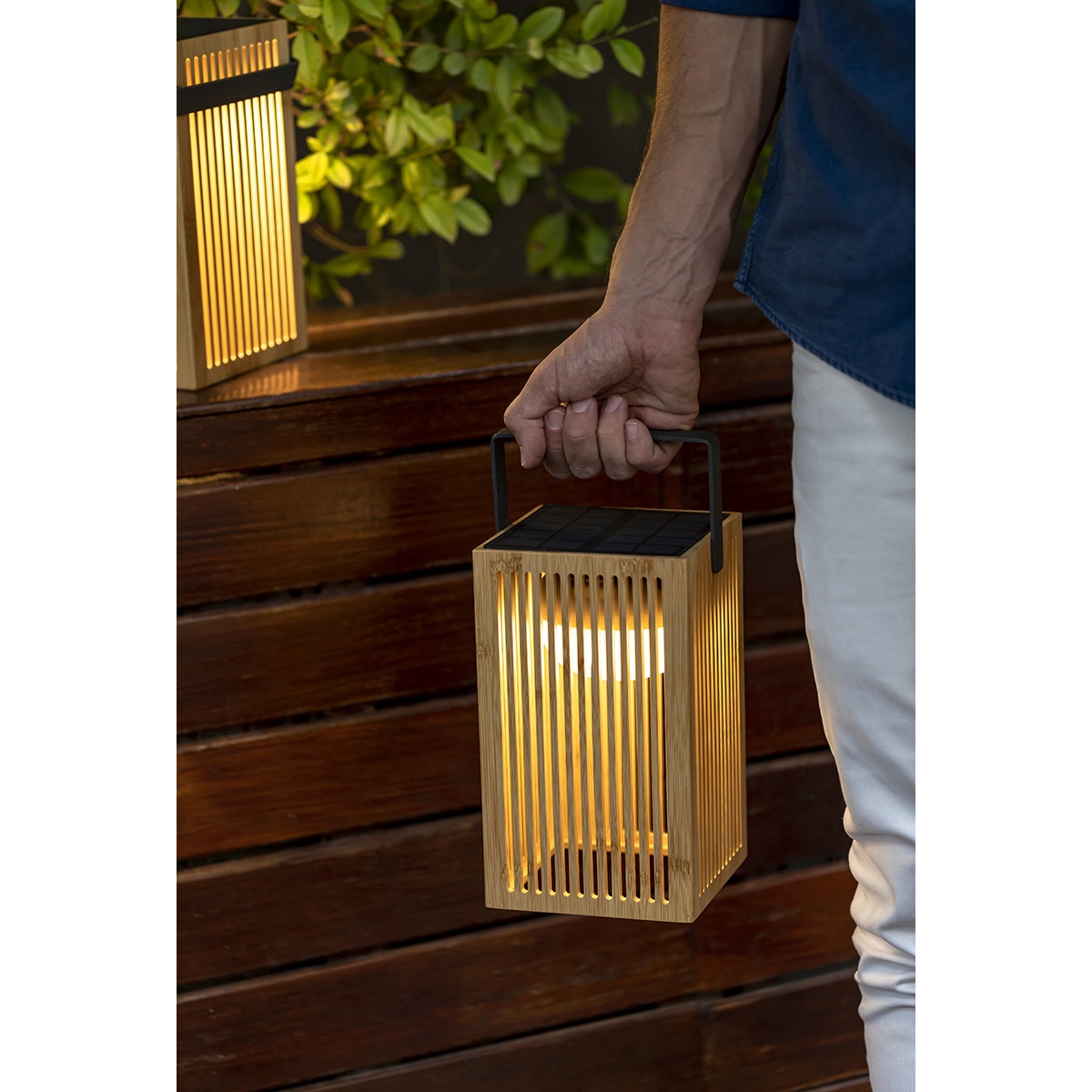 Farol de mano solar exterior Okinawa Lantern New Garden Natural-7