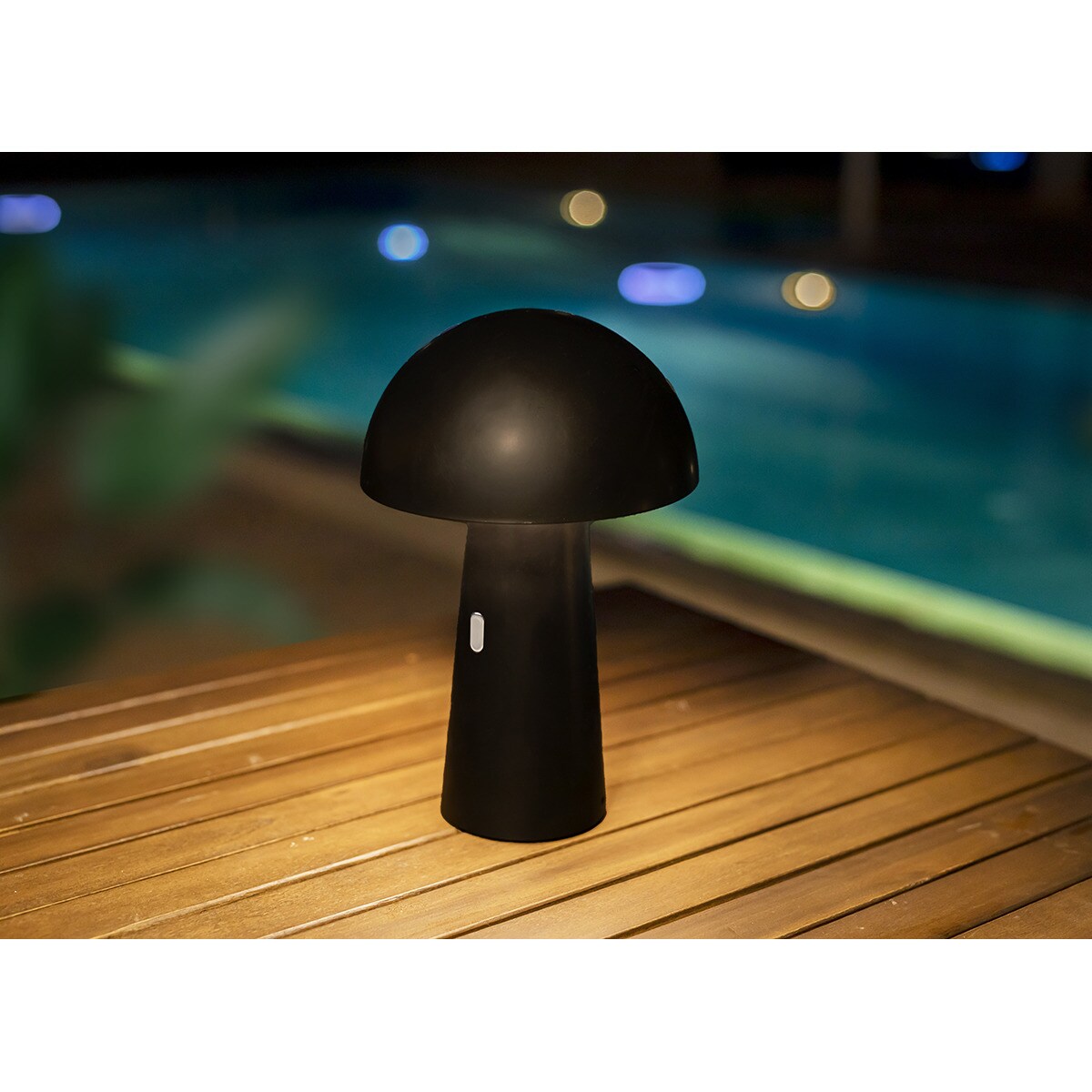 Candeeiro de Mesa Exterior Shitake Battery Preto-4