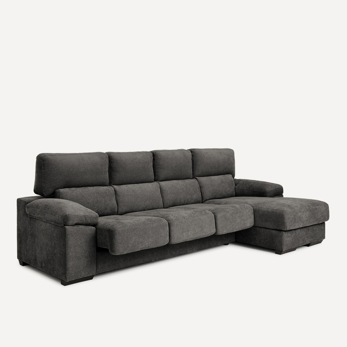 Sofá de 5 plazas con asientos deslizantes y chaiselongue derecha Jerte El Corte Inglés Storm/Gris oscuro-8