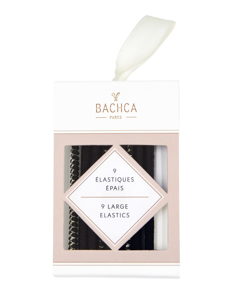 Elásticos grandes negro y oro x9 Bachca 2
