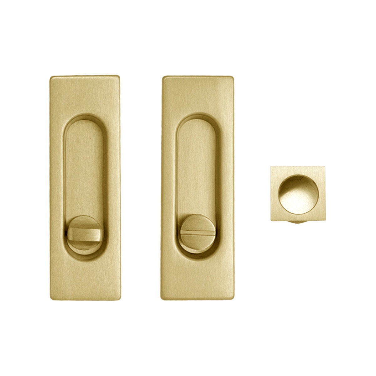 Imagen 0 de Kit Puertas Correderas Embutir Rectangular  125 x 21 mm - 160 x 65 mm
