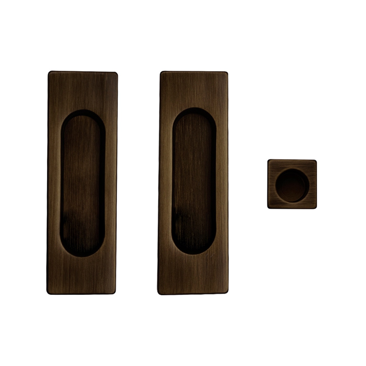 Kit Puertas Correderas Embutir Rectangular 30 Ø - 125 x 21 mm Cuero Inglés-1