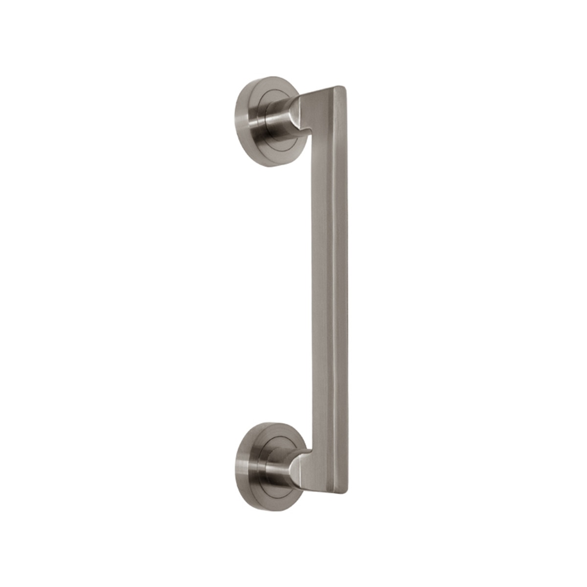 Tirador Roseta Redonda para Puertas de Paso 250 x 52 x 60 mm Níquel satinado-1