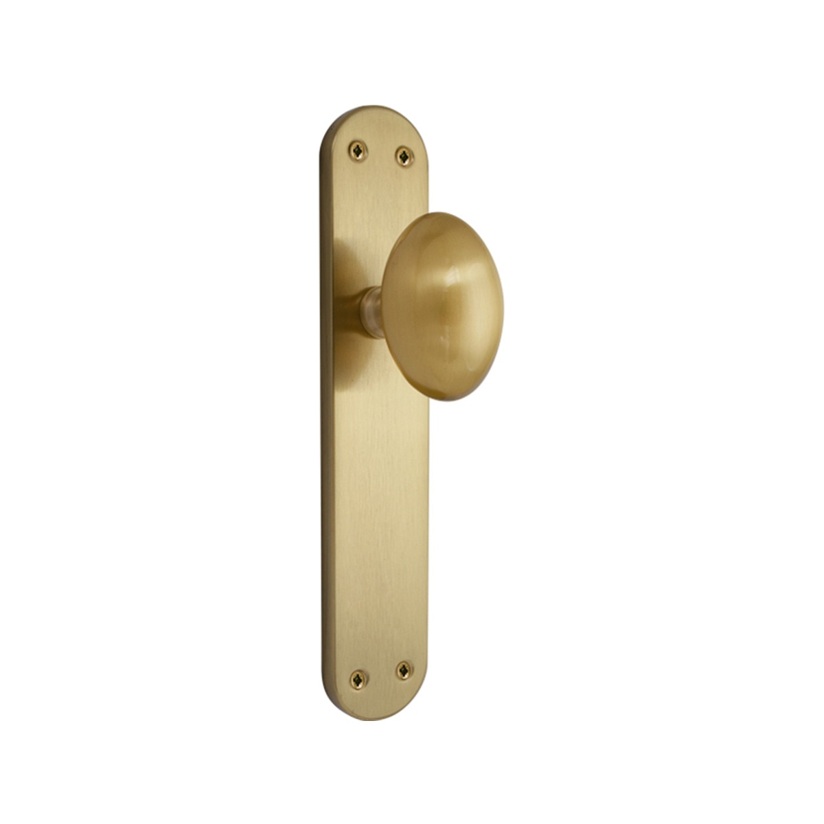 Maçaneta com Placa Decorativa para Portas Interiores - 242x45x70 mm Latão mate-1