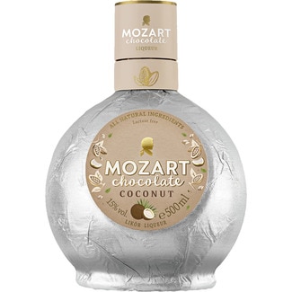 licor de crema de chocolate blanco y coco botella 50 cl - Mozart