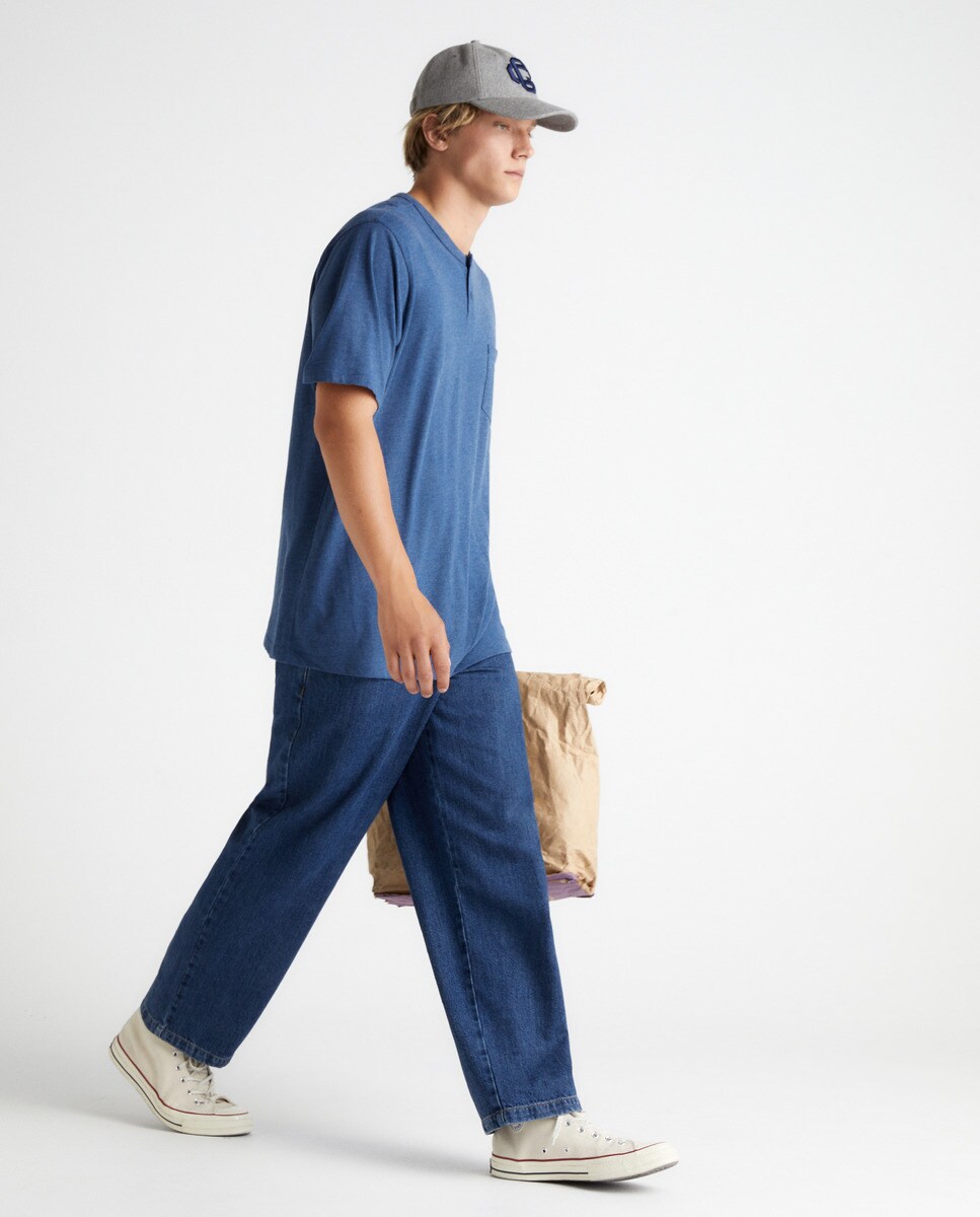 Tshirt à manches courtes et col tunisien