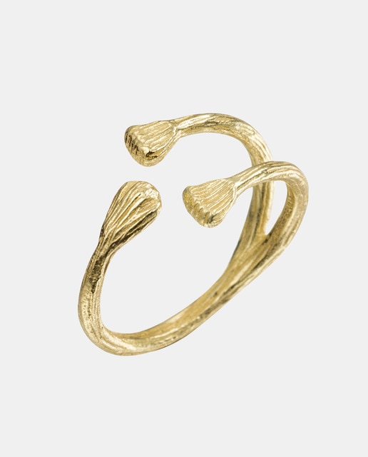 Imagen 0 de Anillo Nuggets de plata dorada