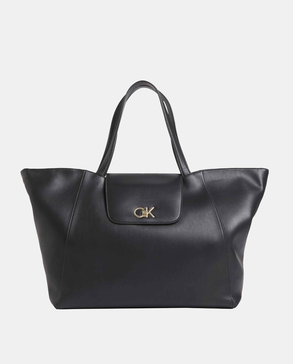 Sac cabas XL uni à rabat