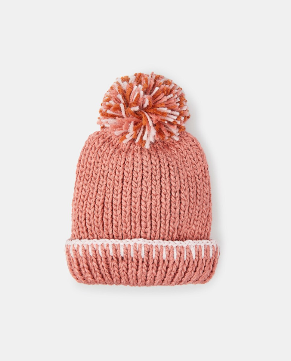Bonnet pompon surpiqûre