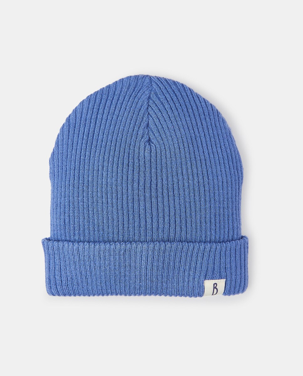 Bonnet côtelé avec étiquette