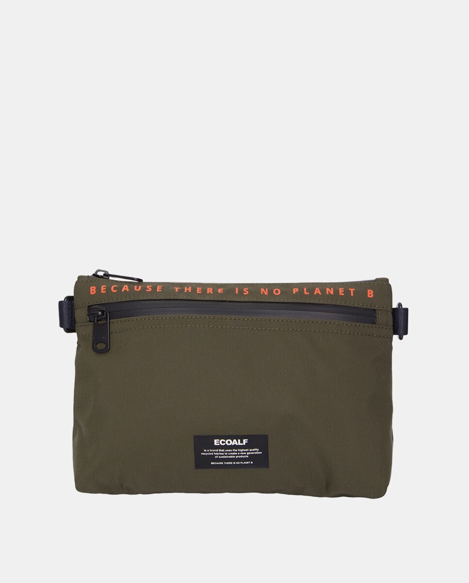 Petit sac à bandoulière en matières recyclées militaire